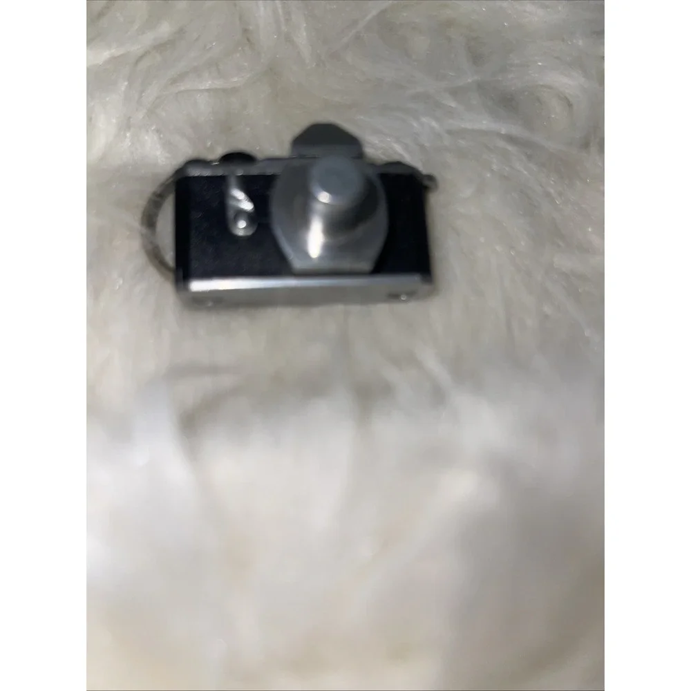 Vintage Old Black & Gray Mini Toy Camera Keychain